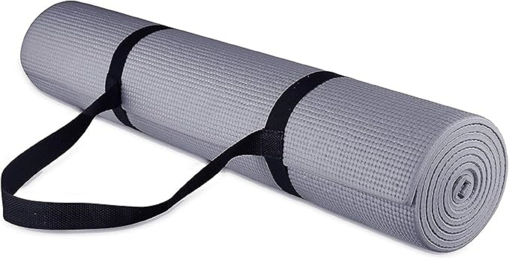 LM. PVC Yoga Mat 1730X610X6MM Col Dark Grey