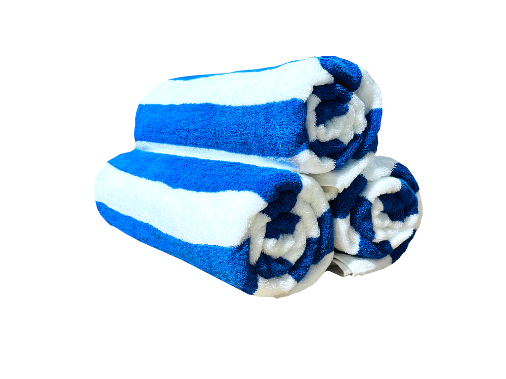 Serviette De Plage 80x150g 650g Col: BLUE-WHITE