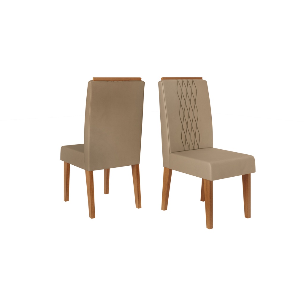 CONJUNTO CADEIRA LIA (2 UND) FREIJO/VELUDO KRAFT DJ MOVEIS. 231428215