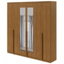 ALONZO 6 DOORS WARDROBE 2021 WITH MIRROR CARVALHO NATURALE 5994459468 LOPAS