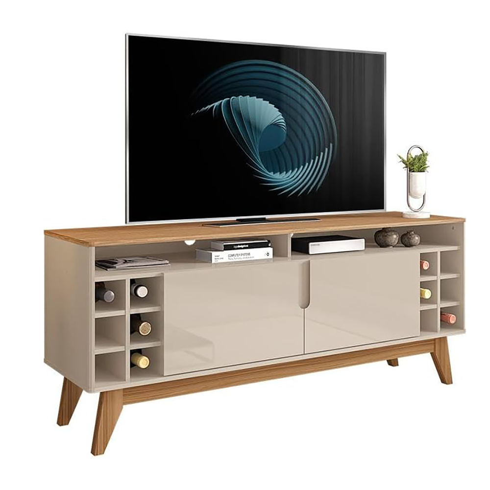 MB. TV STAND WINE 1.35m OFF WHITE HIGH GLOSS NOCE CASA. 11077346