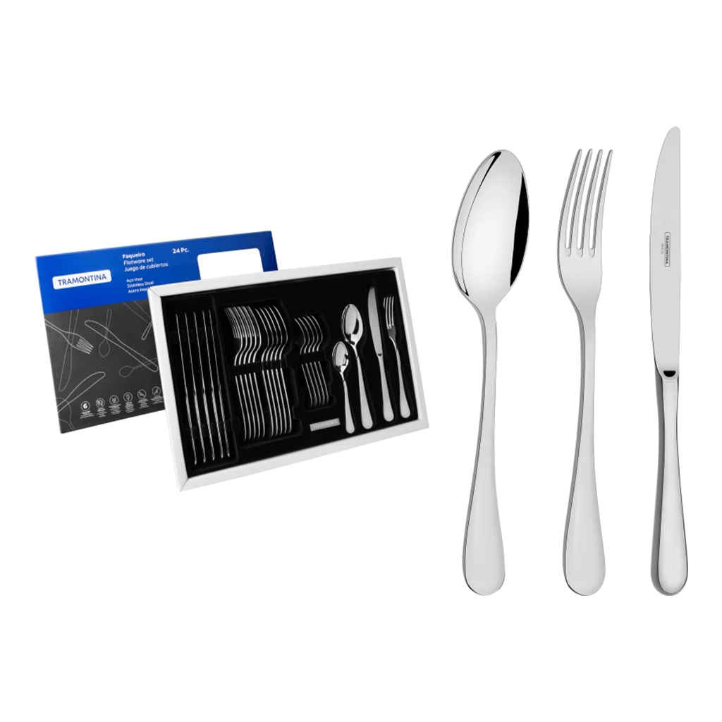 VR. 24PCES FLATWARE SET CLASSIC TRAMONTINA. 66928/003