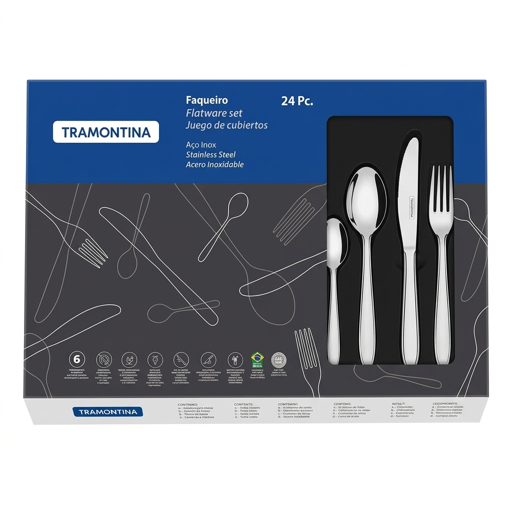 VR. 24PCS.FLATWARE SET OSLO TRAMONTINA.66985/000