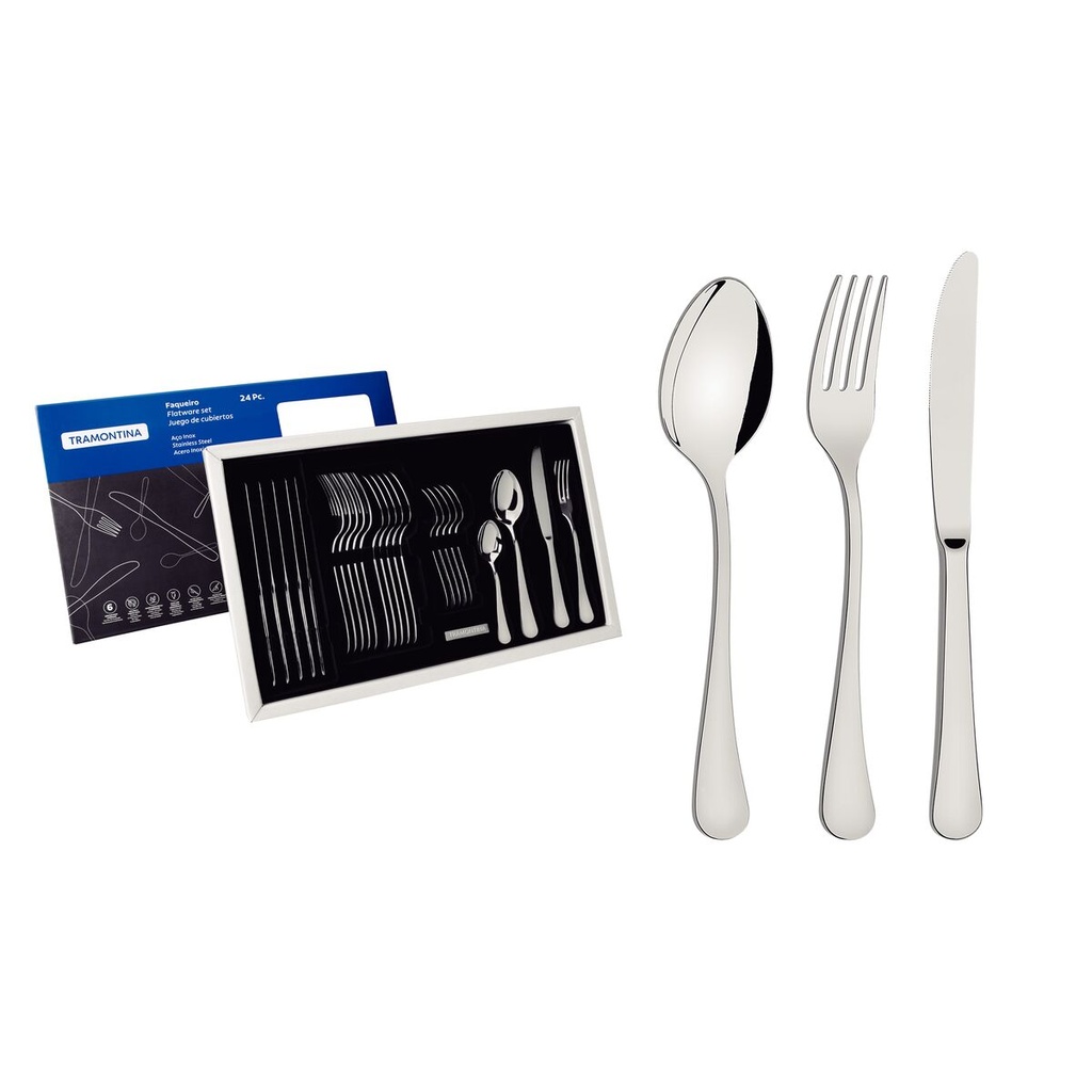 VR. 24PCS FLATWARE SET ZURIQUE TRAMONTINA.66986/000