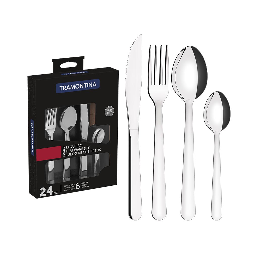 VR. 24 PCS FLATWARE SET MALIBU TRAMONTINA 23798/046