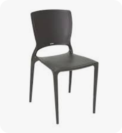 MB. SOFIA CHAIR SOLID BLACK BW MEUBLE TRAMONTINA. 92236/109