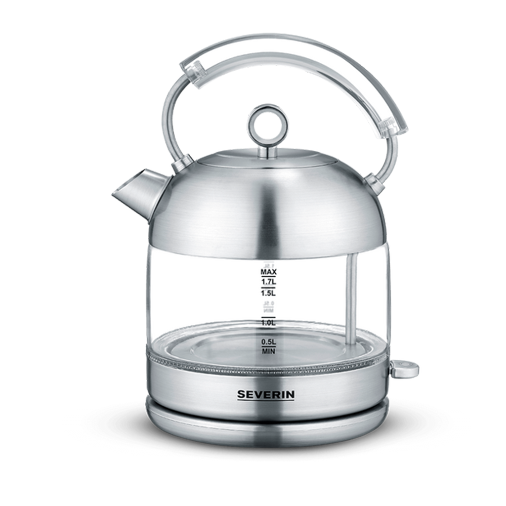 EL. BOUILLOIRE EN VERRE 1.7L- STYLE RETRO- 2400W SEVERIN. 3459