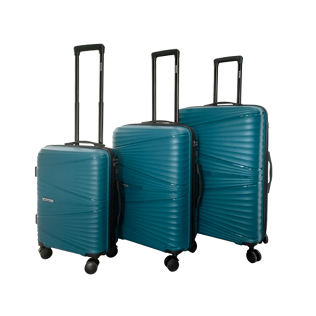 VALISE HARD CASE- SERIE DE 03PCS (20"-24"-28") vert sarcelle/noir/grenat/peach/bleu/rouge (06c) V-TRAVEL. MUMBAI