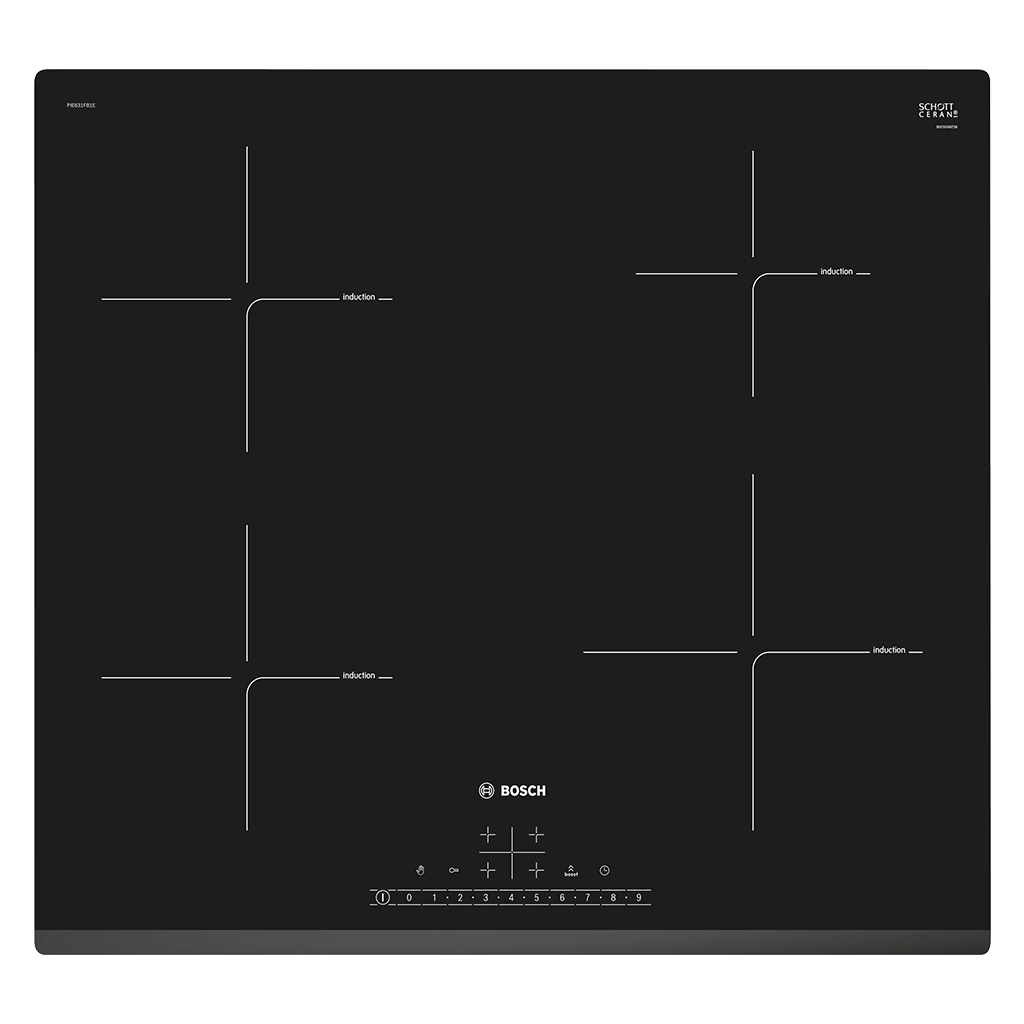 EL. TABLE INDUCTION 60CM 4F DS BISEAU AVANT PIE631FB1E BOSCH