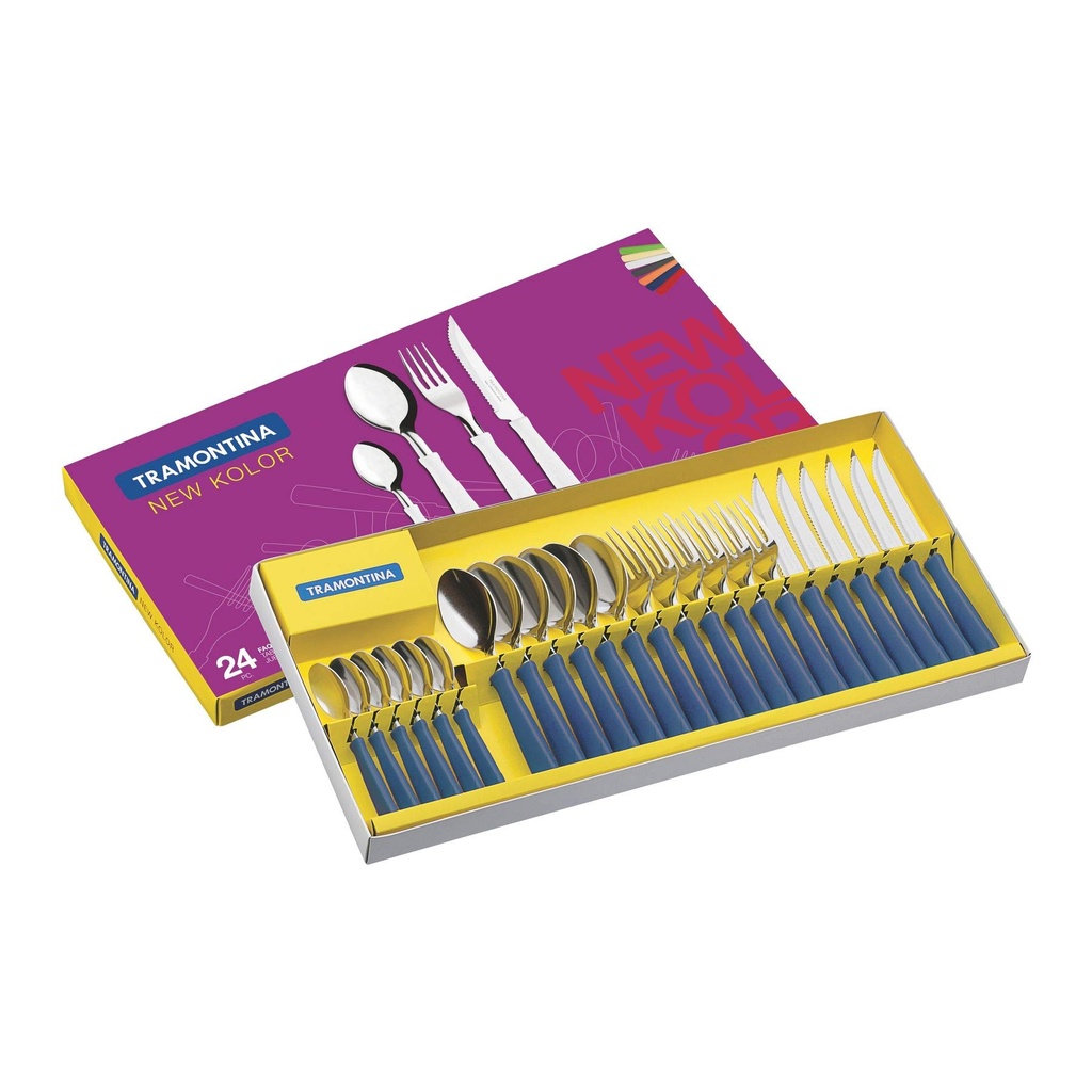 24 PCS TABLEWARE SET NEW KOLOR TRAMONTINA 23199/162
