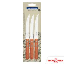 VR. 3PCES STEAK KNIVES SET DYNAMIC TRAMONTINA. 22300/305