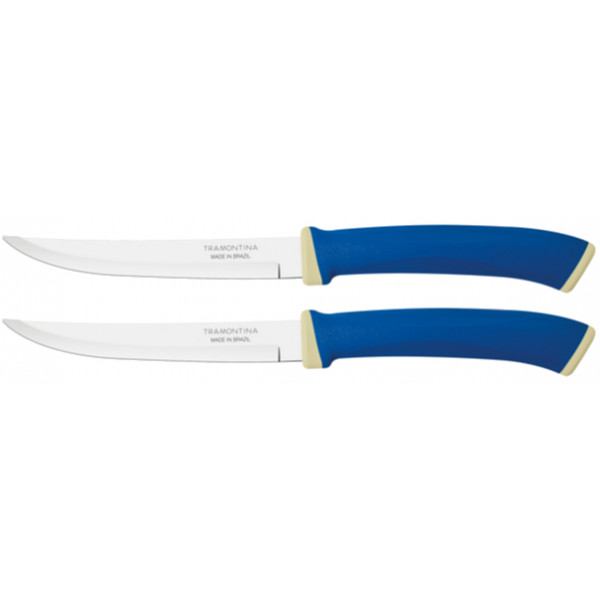 2 PCS STEAK KNIVES W/PLAIN EDGE SET TRAMONTINA 23493/215