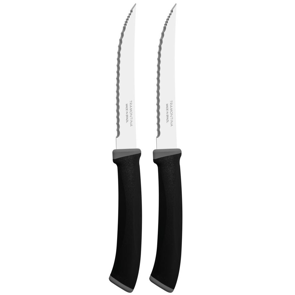 2 PCS STEAK KNIVES W/MICROSERRATED TRAMONTINA 23494/205