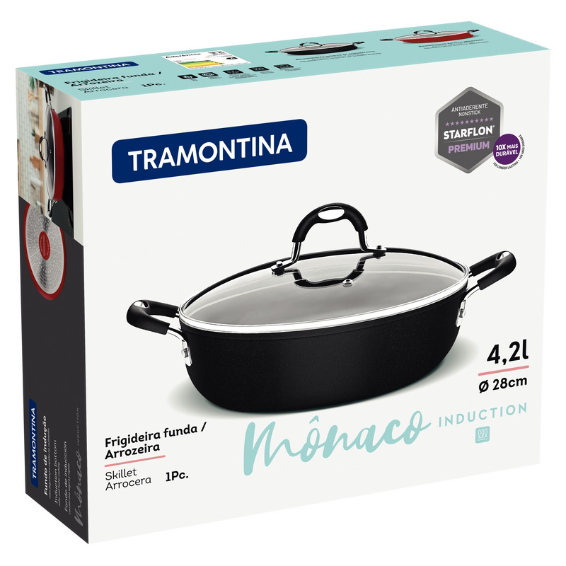 28CM CASSEROLE MONACO INDUCTION TRAMONTINA 28705/028