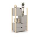MB. ARM. ORGANIZADOR KIDS LIV LAQUEADO CINZA/NATURAL MATIC. 71154