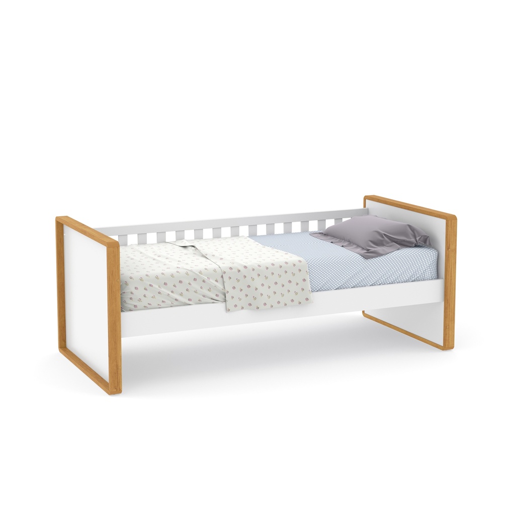CAMA BABA TUTTO LAQUEADO FREIJO/ BCO SOFT MATIC. 51615