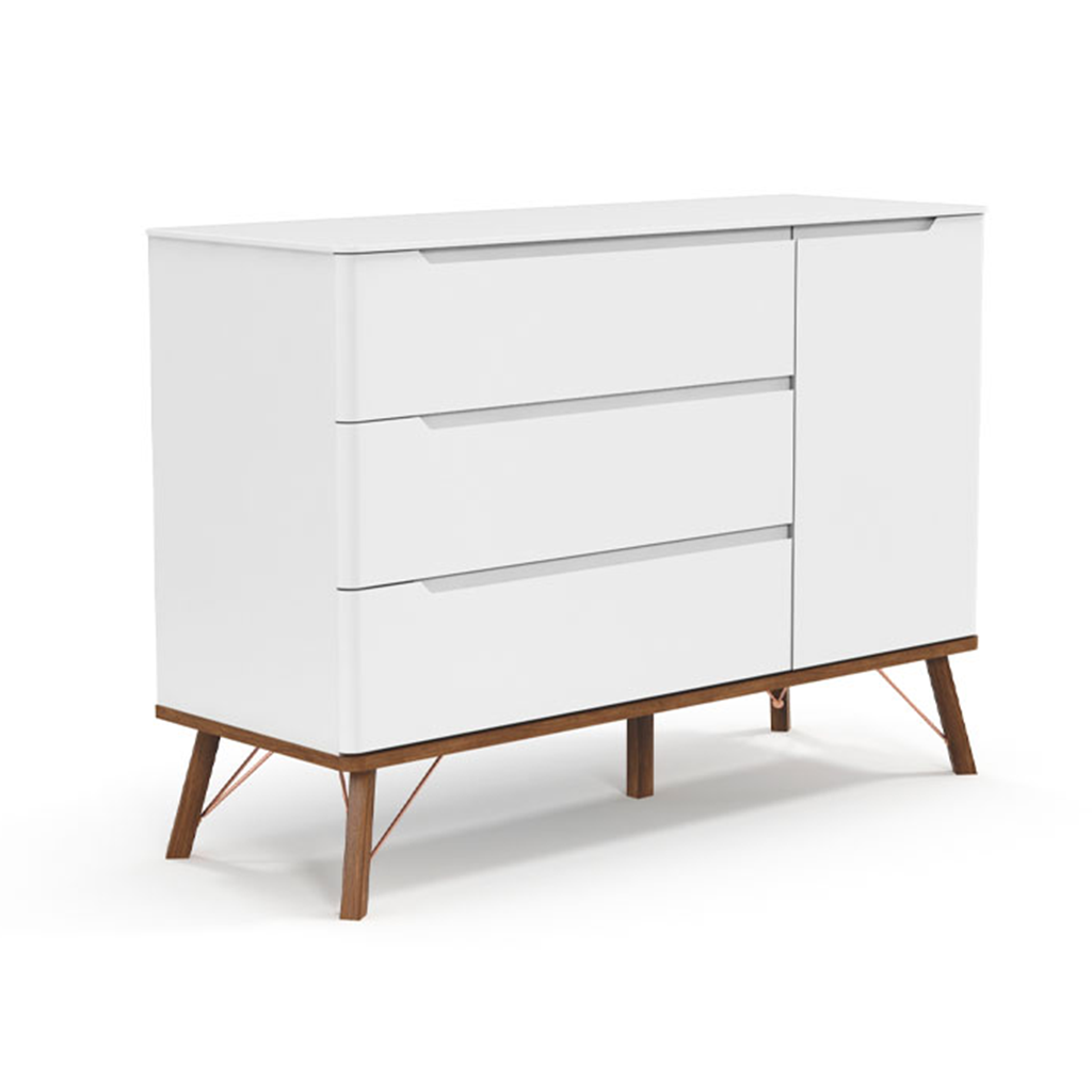 COMODA ALBI LAQUEADO BCO SOFT/ECO WOOD MATIC. 20096