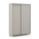 ROUPEIRO 2PTS CORRER ZUPY LAQUEADO CINZA/NATURAL MATIC. 71072