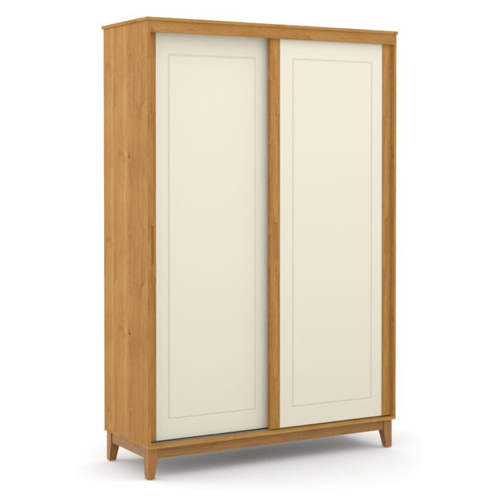 ROUPEIRO 2PTS CORRER ZUPY LAQUEADO FREIJO/OFF WHITE/ECO WOOD MATIC. 71070