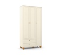 ROUPEIRO 3 PTS ZUPY LAQUEADO OFF WHITE/NATURAL 70755 MATIC