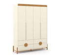 ROUPEIRO 4PTS TESS LAQUEADO OFF WHITE/FREIJO/ECO WOOD MATIC. 71187
