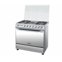 CUISINIERE A GAZ 4F+1 ELECTRIQUE- 90X60- FOUR A GAZ 120L- ROTISSERIE-LAMPE-INOX VISTA. VGEF5024XGRL