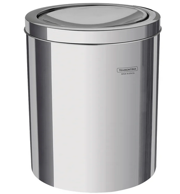 PB. POUBELLE EN ACIER INOXIDABLE AVEC COUVERCLE A BASCULE 5 L 94542/105 TRAMONTINA