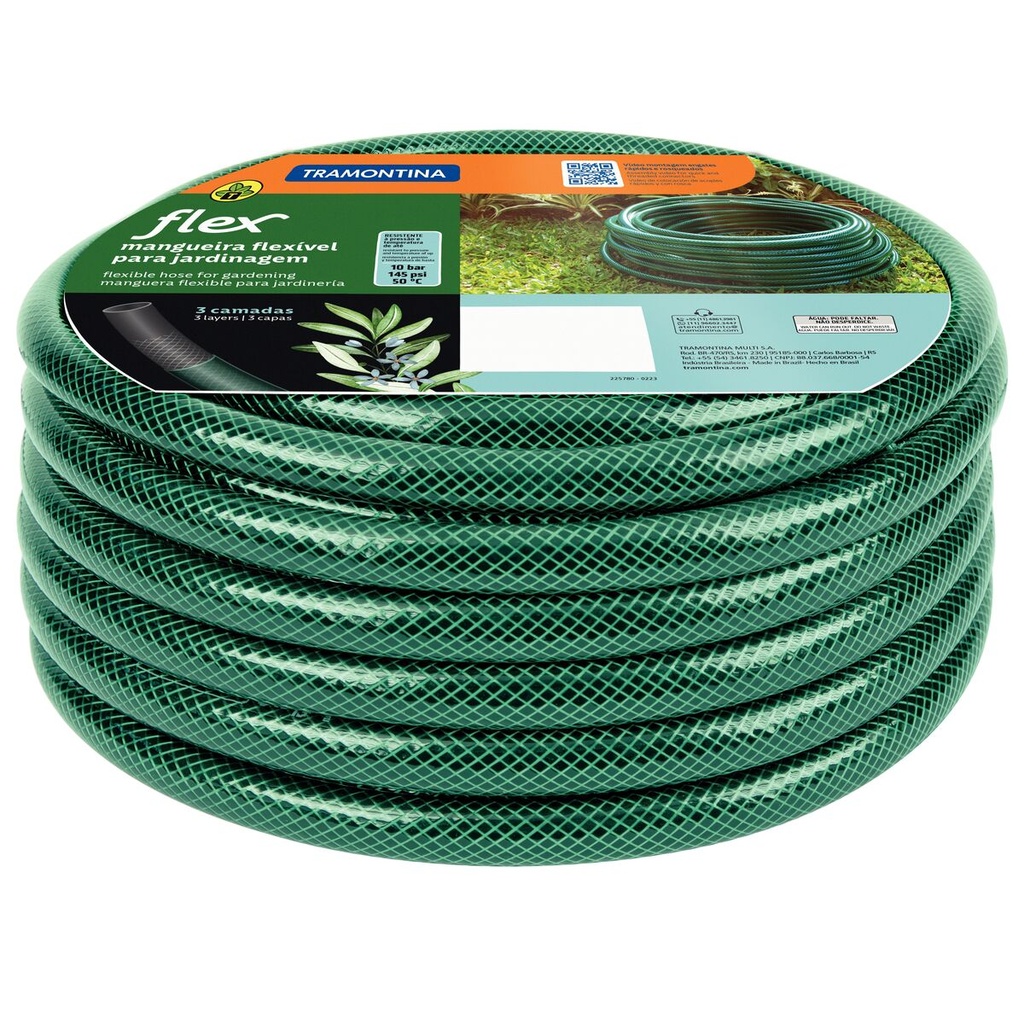 OT. TUYAU D'ARROSAGE FLEXIBLE, 15M 79170/150 TRAMONTINA
