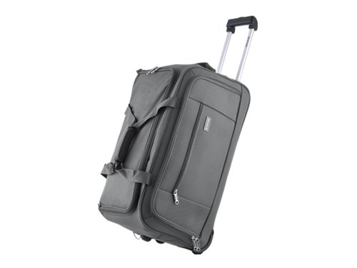 SAC DE VOYAGE A ROULETTE 24" POIGNEE TELESCOPIQUE/PLIABLE/BANDOULIERE/MULTIPLES POCHES- NOIR/BLEU/GRIS PALMER-24