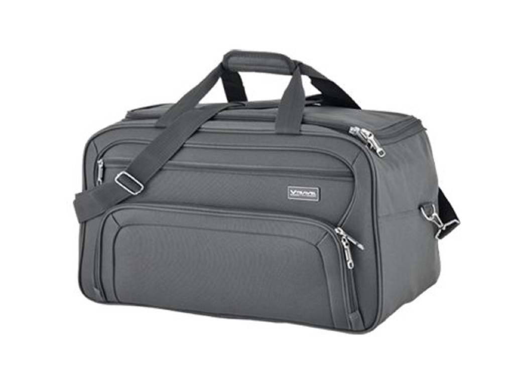 SAC DE VOYAGE 20" PLIABLE/BANDOULIERE/MULTIPLES POCHES - NOIR/BLEU/GRIS JASPER-20