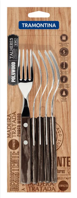 6 PCS TABLE FORKS SET POLYWOOD 21102/690 TRAMONTINA