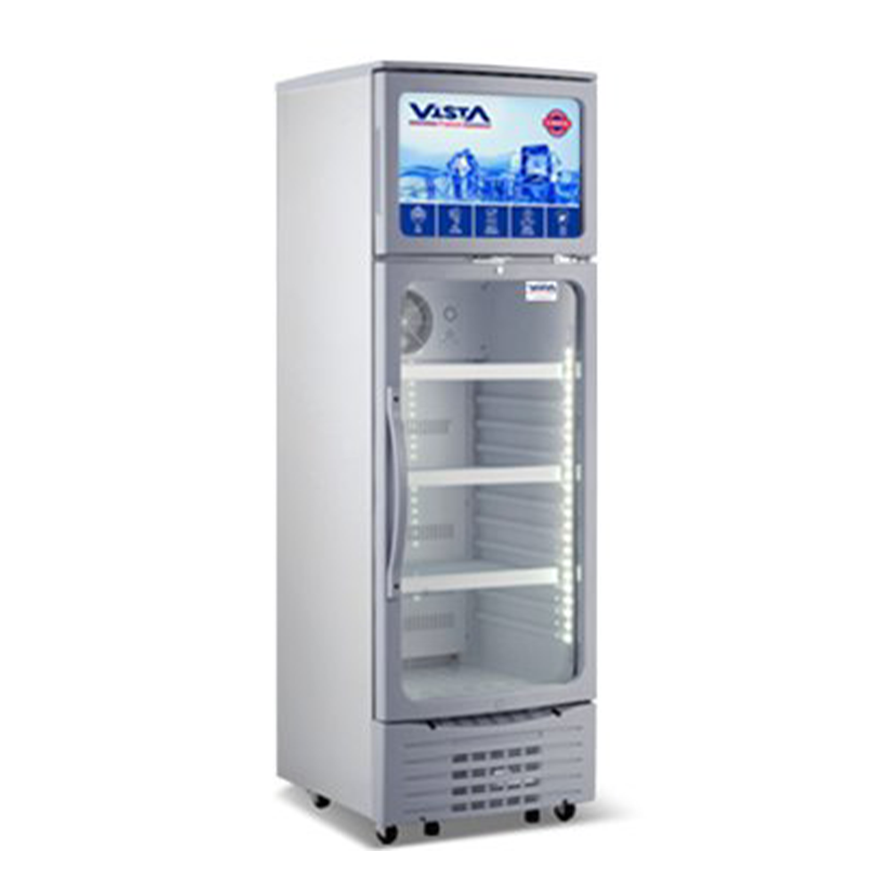 EL. SCC39-GR/BL VITRINE REFRIGEREE COMBI 390L 01 PORTE GRIS VISTA