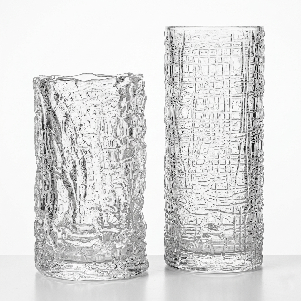 BX121 LOT DE 2 VASE TRANSPARENT