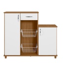 55090/271 FRUIT BASKET DIVA NEW WITH 2 DOORS , 1 DRAWERAND 2 WHITE WIRE BASKETS ON MDP FREIJO TREND / WHITE NEW NOTAVEL