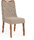 CONJUNTO CADEIRA BIA (02 UND) FREIJO/SUEDE AREIA 955X425X545mm 289658220 DJ MOVEIS
