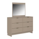 MB. 116032820 CHEST OF DRAWERS REF 1160 HAZELNUT W/MIRROR CARRARO