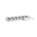 EL. 049484 RALLONGE MULTIPRISE A PUIT 1.5m EXTRA PLATE 6X2P+T 230V 3500W 16A BLC GRIS CLAIR LE GRAND