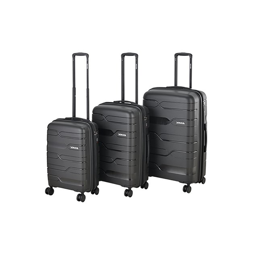 VALISE HARD CASE EXTENSIBLE - SERIE DE 03 PCS (20"-24"-28") Black/Grey/Navy Blue VTRAVEL
