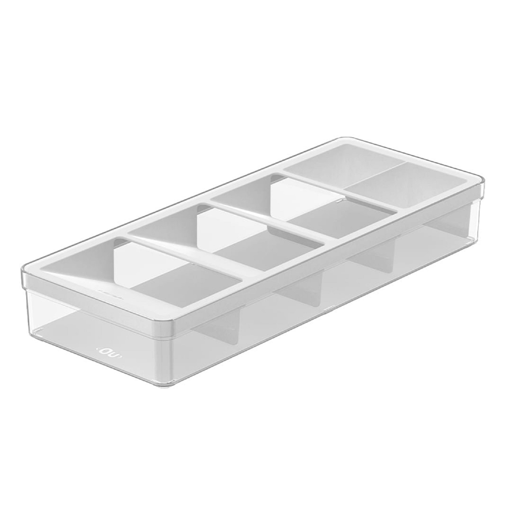 VR. OGC1000BCF (OCG1000BCF) CLEAR CUTLERY ORGANIZER BLANC -OU