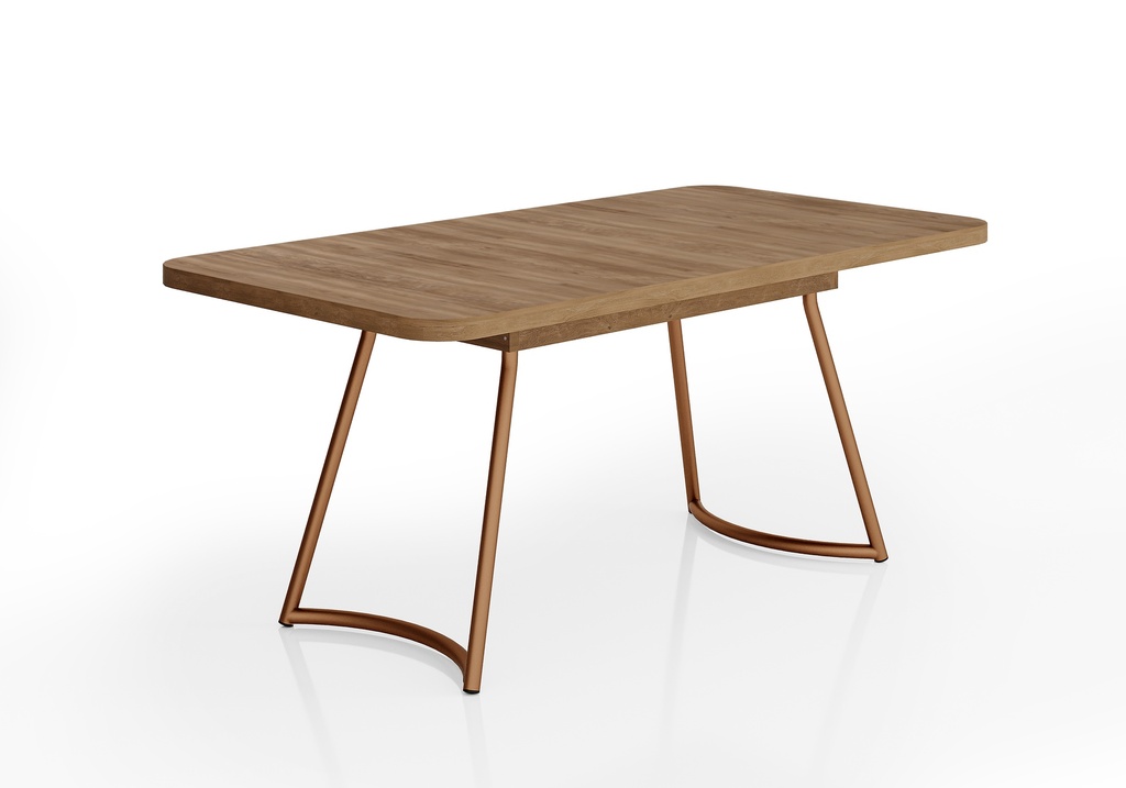 MB. 160332090 LARGER RECTANGULAR TABLE REF 1603 NOGAL FREIJO WITH ROSE CARRARO 