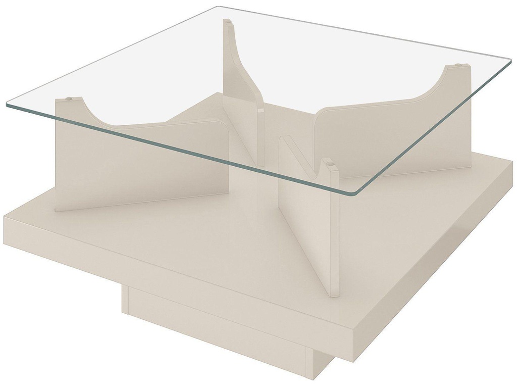 MB. 4582 ARTELY CLEAR COFFEE TABLE OFF WHITE ARTANY 