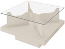 MB. 4582 ARTELY CLEAR COFFEE TABLE OFF WHITE ARTANY 
