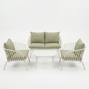 MB. ARK850 PP frame with anti-UV waterproof cushions and pillow stemper glass table topfo ARKEMIX ( 1COLIS ) 