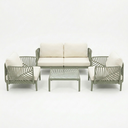 MB. ARK813-9 PP frame with anti-UV waterproof cushions and pillow stemper glass table topfo ARKEMIX 