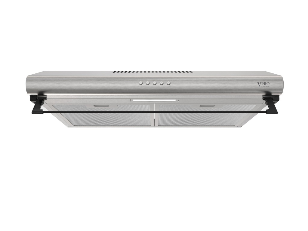 VPHTE60IX HOTTE ASPIRANTE 60CM INOX - 3 VITESSES - PUISSANCE 200M3/H - ECLAIRAGE LED -FILTRE CHARBON + MAILLE - 80W BRAND VPRO FRANCE