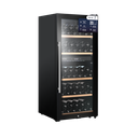 VPRDV210CBK CAVE A VIN 96 BOUTEILLES (204L) - DUAL ZONE - ETAGERES EN BOIS -NOIR BRAND VPRO FRANCE