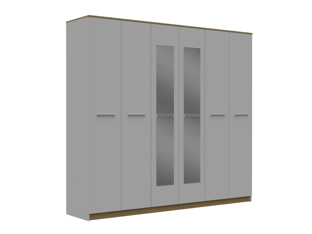 MB. VS15607ED SUNRISE - ARMOIRE 6 PORTES (AVEC MIROIR ET SANS PIEDS) PRIMAVERA 