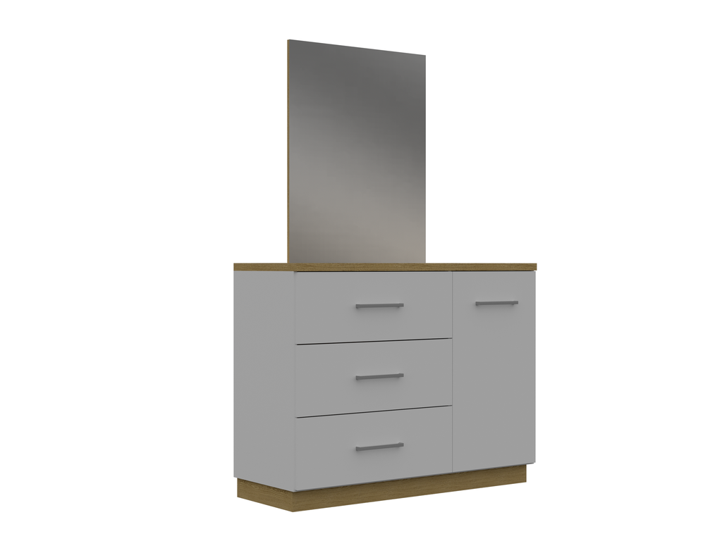 MB. SUN156CE-5 SUNRISE - COMMODE À 3 TIROIRS, 1 PORTE ET MIROIR PRIMAVERA 