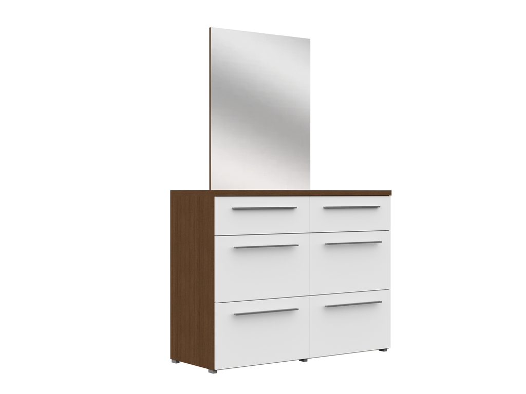 MB. DUB16999E-5 BELFAST - COMMODE À 6 TIROIRS AVEC MIROIR PRIMAVERA 