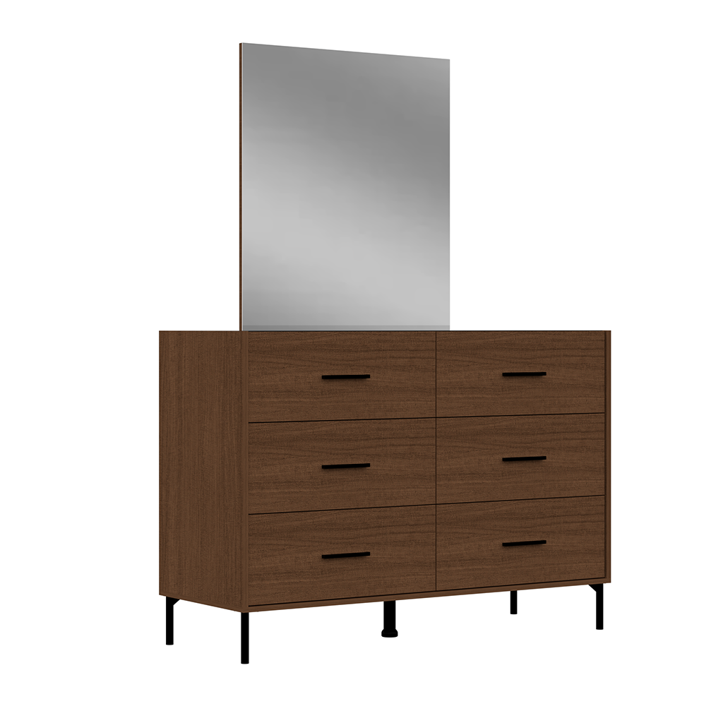 MB. ROM1999E-5 ROME - COMMODE À 6 TIROIRS AVEC MIROIR PRIMAVERA 